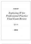 (SNHU online) NUR307 EXPLORING IT FOR PROFESSIONAL PRACTICE FINAL EXAM REVIEW 