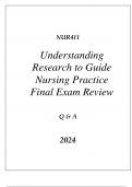 (SNHU online) NUR411 UNDERSTANDING RESEARCH TO GUIDE NURSING PRACTICE FINAL