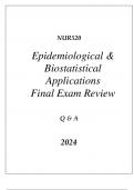 (SNHU online) NUR520 EPIDEMIOLOGICAL APPLICATIONS FINAL EXAM REVIEW Q & A 2024.p