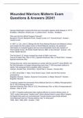 Wounded Warriors Midterm Exam Questions & Answers 2024!!