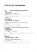 EMT FINAL Pt. 1: (roughly chapters 1-14) Exam Questions With Correct Answers Package Deal