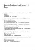 Example Test Questions Chapters 1-14 Exam Rated 100% With Correct Answers