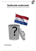 Nederlands Taalkunde Onderzoek Verdwijnen Nederlandse Taal (Cijfer 9,2)