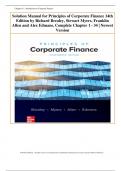 Test Bank & Solution Manual for Principles of Corporate Finance 14th Edition by Richard Brealey, Stewart Myers, Franklin Allen and Alex Edmans, Complete Chapter 1 - 34 | Newest Version 2024 ( IN BUNDLE ) A 