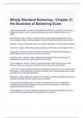 Milady Standard Barbering - Chapter 21 the Business of Barbering Exam Questions with correct Answers