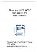 AQA NOVEMBER 2023 GCSE RESITS MATHS HIGHER TIER  PAPER 1 MARKSCHEME