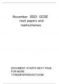 AQA NOVEMBER 2023 GCSE RESITS MATHS HIGHER TIER  PAPER 1 MARKSCHEME FOR REVISION