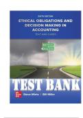 Test Bank For Ethical Obligations and Decision-Making in Accounting Text and Cases 6th Edition By Steven Mintz, William Miller | All Chapters, | Complete Latest Guide.