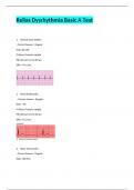 Relias Dysrhythmia Basic A Test | Correctly Answered and Graded A+ Latest 2024 