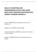 WGU C173 SCRIPTING AND PROGRAMMING ACTUAL FINAL EXAM PREP LATEST 2024/2025 QUESTIONS WITH CORRECT ANSWERS GRADED A+