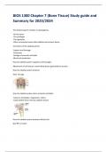 BIOS 1300 Chapter 7 (Bone Tissue) Study guide and  Summary for 2023/2024