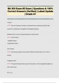 BA 303 Exam #2 Exam | Questions & 100%  Correct Answers (Verified) | Latest Update  | Grade A+