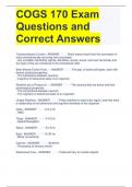 COGS 170 Exam  Questions and  Correct Answers