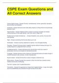 CSPE Exam Questions and All Correct Answers