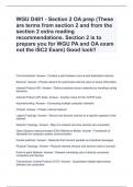 WGU D481 - Section 2 OA prep (These are terms from section 2 and from the section 2 extra reading recommendations. Section 2 is to prepare you for WGU PA and OA exam not the ISC2 Exam) Good luck!!