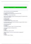 IDAHO PROPERTY INSURANCE EXAM 2024 