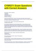 CYBR271 Exam Questions with Correct Answers