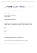 AAPC CPB Chapter 7 Review question n answers graded A+