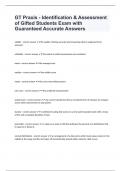 GT Praxis - Identification & Assessment of Gifted Students Exam with Guaranteed Accurate Answers