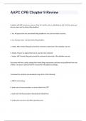 AAPC CPB Chapter 9 Review questions with answers 2024/2025