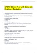 GPSTC Stress Test with Complete Solutions Graded A+