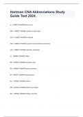 Hartman CNA Abbreviations Study Guide Test 2024.