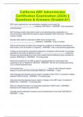 California ARF Administrator Certification Examination (2024) || Questions & Answers (Graded A+)