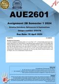 AUE2601 Assignment 2B (COMPLETE ANSWERS) Semester 1 2024  - DUE 16 April 2024 