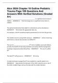 Atcn 2024 Chapter 10 Outline Pediatric Trauma Page 188 Questions And Answers With Verified Solutions (Graded A+)