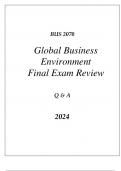 (WGU D080) BUS 2070 MANAGING IN A GLOBAL BUSINESS ENVIRONMENT FINAL EXAM