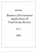 (WGU D079) BUS 2061 BUSINESS ENVIRONMENT APPLICATIONS II FINAL EXAM REVIEW Q & A