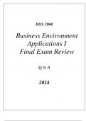 (WGU D078) BUS 2060 BUSINESS ENVIRONMENT APPLICATIONS FINAL EXAM REVIEW Q & A 2024.p