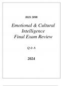 (WGU D082) BUS 2090 EMOTIONAL & CULTURAL INTELLIGENCE FINAL EXAM REVIEW Q & A 2024.