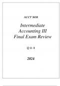 (WGU D105) ACCT 3650 INTERMEDIATE ACCOUNTING III FINAL EXAM REVIEW Q & A