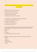 PFT Exam Pulmonary function tests (All Answered Accurately)