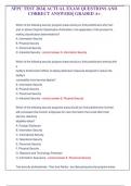 SFPC TEST 2024| ACTUAL EXAM QUESTIONS AND CORRECT ANSWERS| GRADED A+ Which of the following security program areas would you find practitioners who train and/ or advise Original Classification Authorities in the application of the process for making class