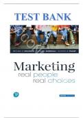 Test Bank for Marketing: Real People, Real Choices, 10th Edition by Michael R. Solomon, Greg W. Marshall and Elnora W. Stuart