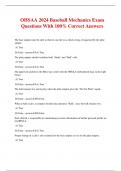 OHSAA Baseball Exam Bundle With Complete Solutions