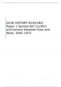 AQA  GCSE HISTORY   Paper 1 Section B/C:	Conflict and tension between East and West, 1945–1972   MARK SCHEME FOR JUNE 2023     8145/1B/C