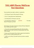 NSG 6005 Pharm MidTerm Test Questions