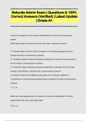 Netsuite Admin Exam | Questions & 100%  Correct Answers (Verified) | Latest Update  | Grade A+