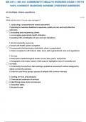 NR-441: | NR 441 COMMUNITY HEALTH NURSING TEST 20 QUESTIONS & ANSWERS