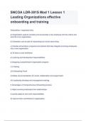 SNCOA LDR-301S Mod 1 Lesson 1 Leading Organizations effective onboarding and training Exam 2024/2025 Questions With Guaranteed Pass.