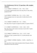 Gas Stoichiometry Review 2.0 questions with complete solutions