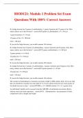 BIOD121: Module 1 Problem Set Exam Questions With 100% Correct Answers