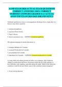 AANP EXAM 2024 ACTUAL EXAM QUESTIONS  CORRECT ANSWERS (100% CORRECT  VERIFIED ANSWERS GRADED A+)/ ACTUAL  ANNP FNP EXAM 2024-2025 (BRAND NEW!!)