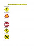 Road Signs (Illinois Driving Test) All Answers Correct 