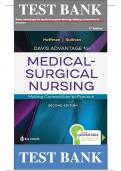 TEST BANK FOR Davis Advantage for Medical-Surgical Nursing Making Connections to Practice 2nd Edition by Janice J. Hoffman, Nancy J. Sullivan Chapter 1-71