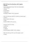 BIO 242 Exam Four Questions with Complete Solutions