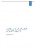 Samenvatting Hoorcolleges Adaptatie en Welzijn